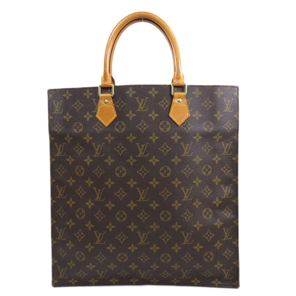 Louis Vuitton Handbag Monogram Canvas Sac Plat Brown